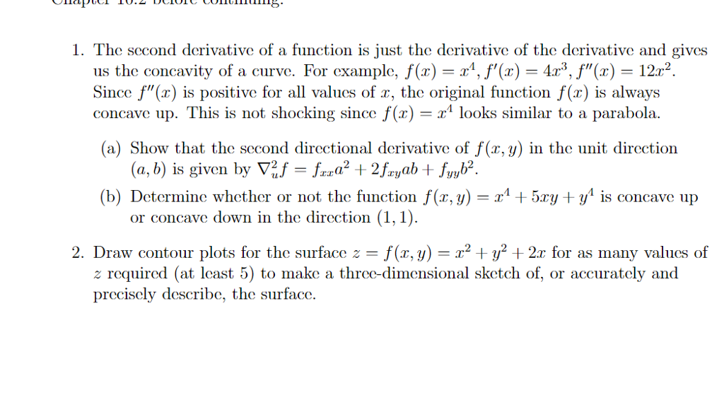 solved-1-the-sccond-derivative-of-a-function-is-just-the-chegg