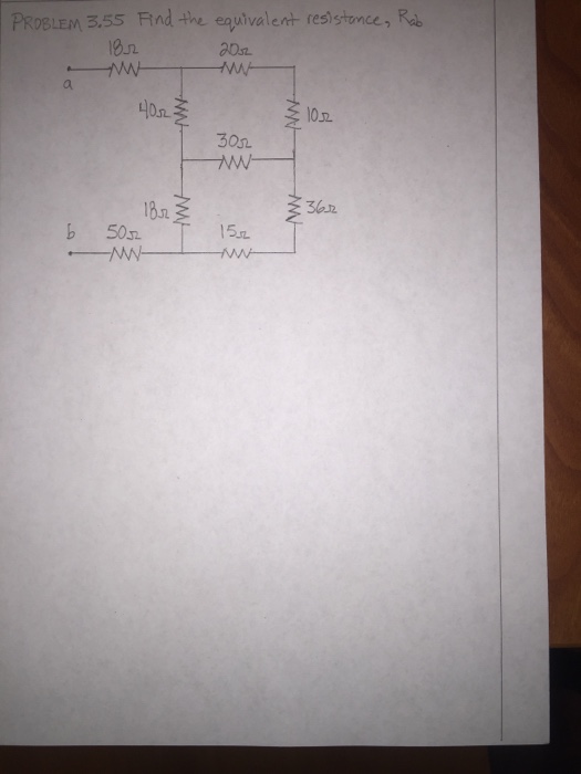 Solved LEM 3 55 Find The Equivalent Resistance Rab 30s 302 Chegg