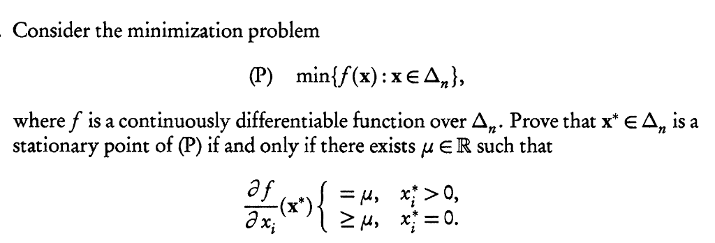 Solved Consider The Minimization Problem P Minf X Xea Chegg Com