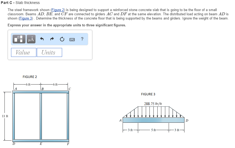 Solved Slab Thickness NOTE THAT THE MINIMUM LIVE LOAD for