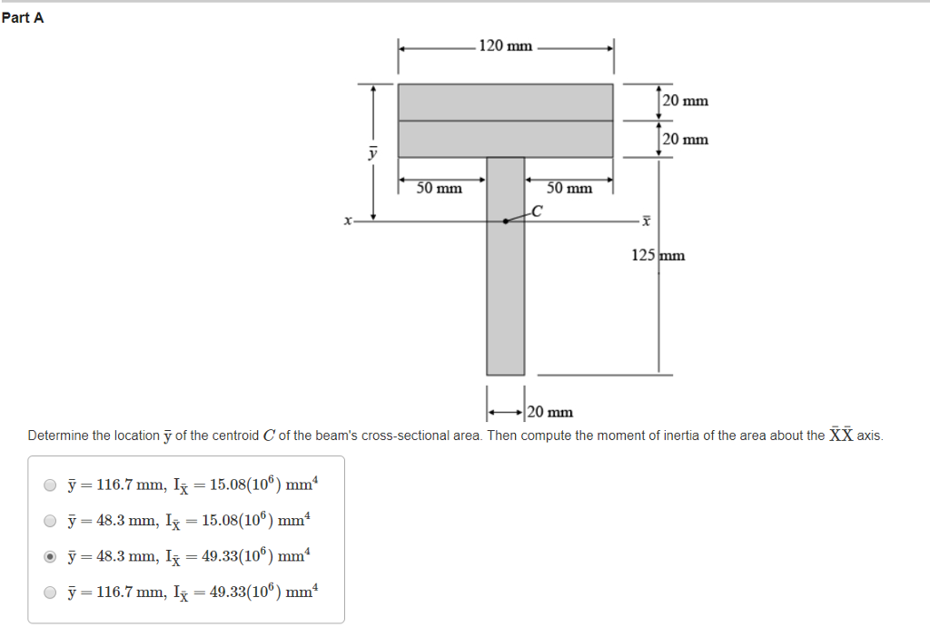 Solved Part A 120 Mm 20 Mm 20 Mm 50 Mm 125 Mm 20 Mm Chegg
