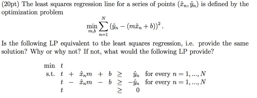 Least squares optimization l1