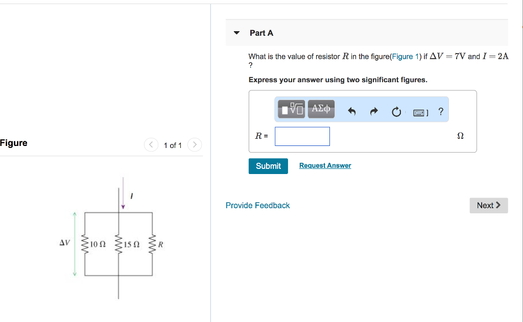 Solved Part A What Is The Value Of Resistor R In The Chegg