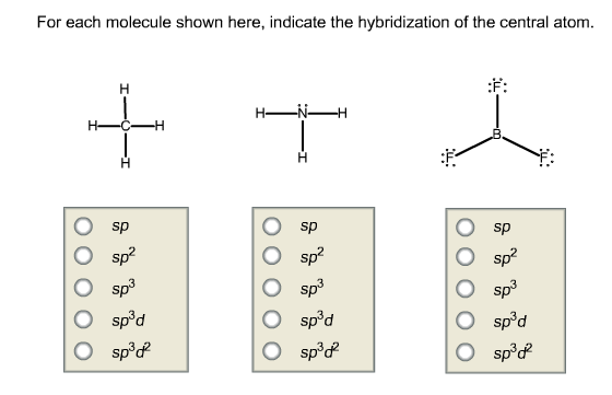Solved For each molecule shown here, indicate the | Chegg.com