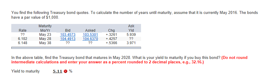 Solved You find the following Treasury bond quotes. To | Chegg.com