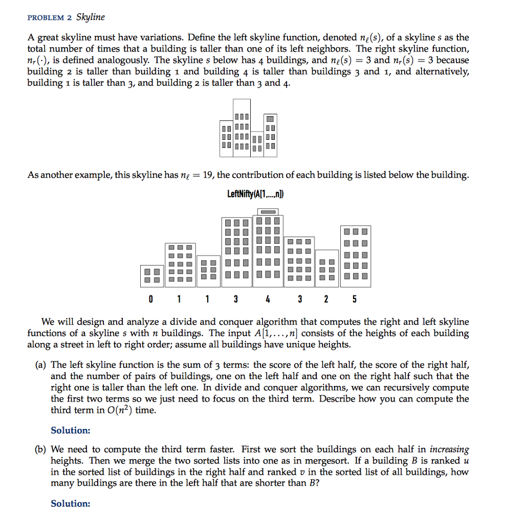 PROBLEM 2 Skyline A Great Skyline Must Have | Chegg.com