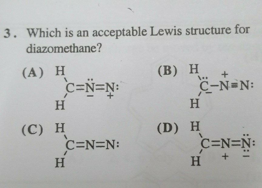 Solved Which Is An Acceptable Lewis Structure For Chegg Com