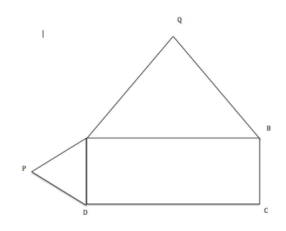 Solved GIVEN: rectangle ABCD, draw two equilateral triangles | Chegg.com