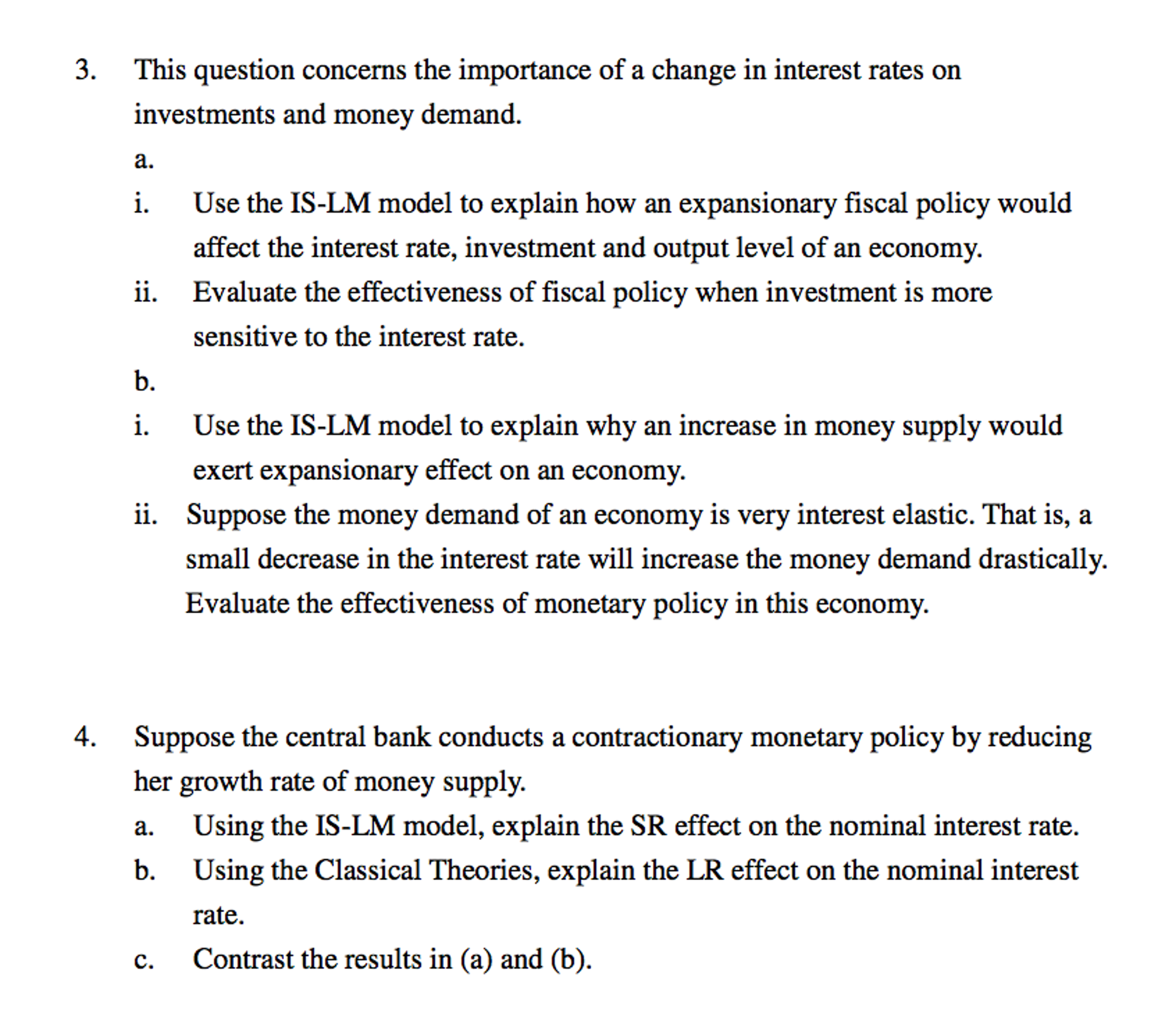 macroeconomics essay questions and answers pdf