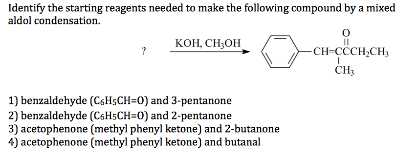 Solved Identify the starting reagents needed to make the | Chegg.com