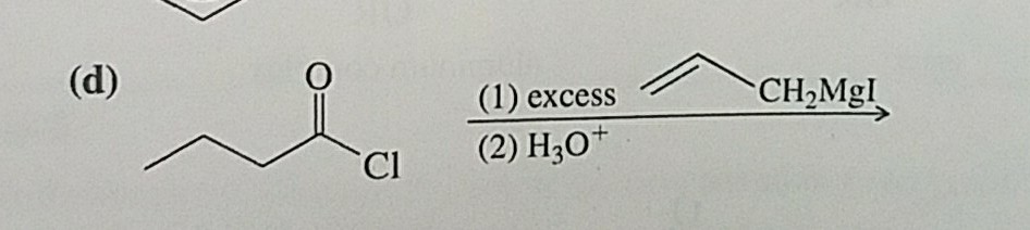 Solved (1) excess (2) H3O+ Cl | Chegg.com