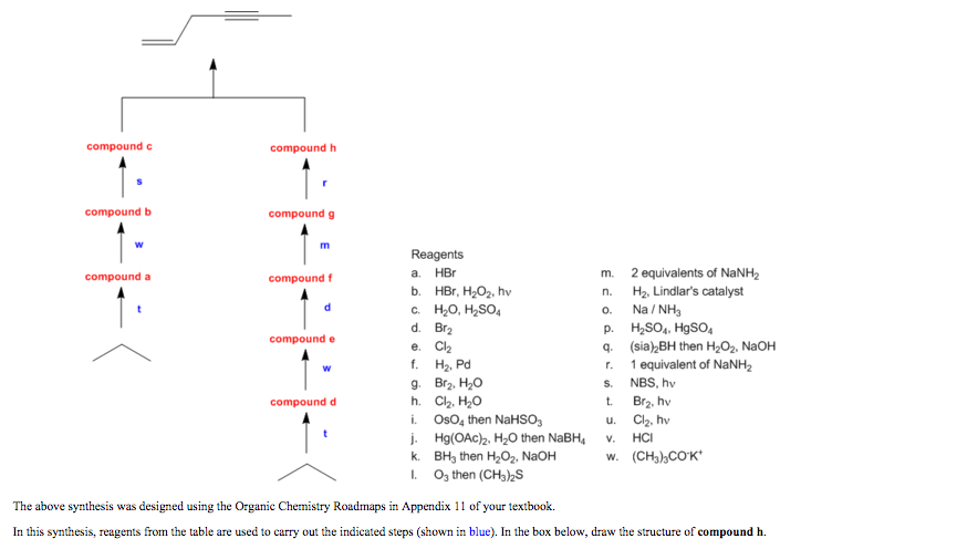 Solved The Above Synthesis Was Designed Using The Organic | Chegg.com