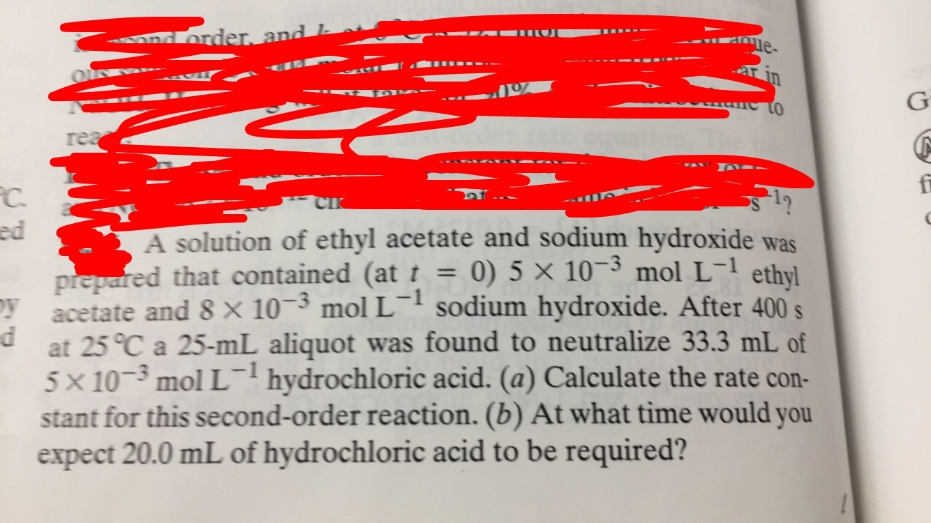 Solved A solution of ethyl acetate and sodium hydroxide was