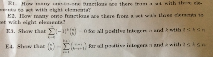 Solved how many one to one functions are there from a set chegg