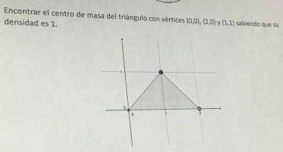 Solved Encontrar El Centro De Masa Del Triangulo Con | Chegg.com