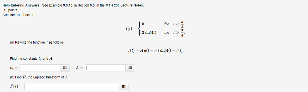Solved Help Entering Answers (10 points) Consider the | Chegg.com