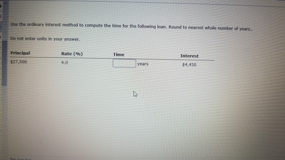 Solved Use the ordinary interest method to compute the time | Chegg.com