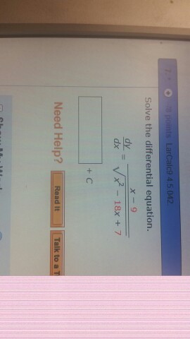 Solved Solve The Differential Equation. Dy/dx = X - | Chegg.com