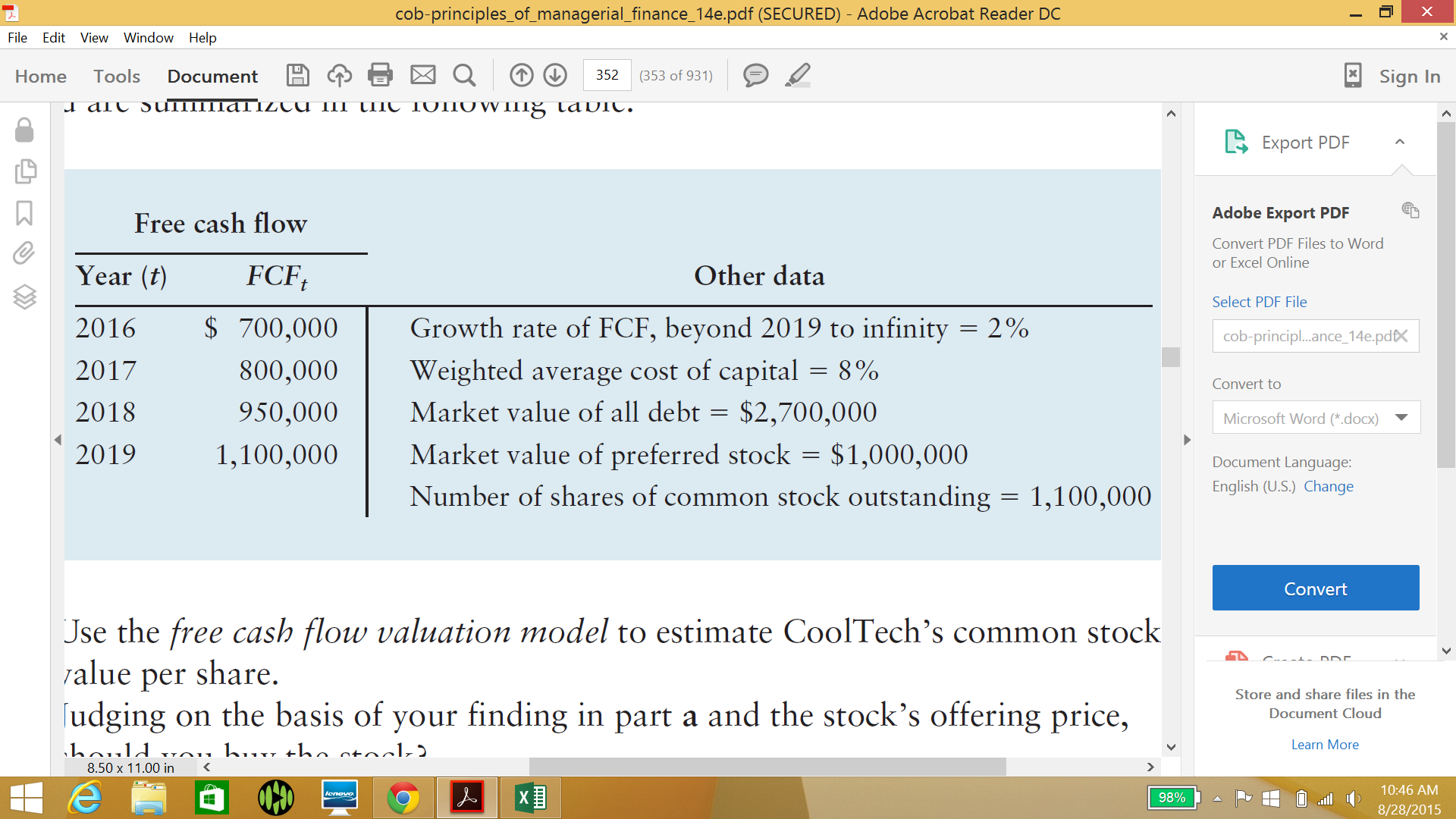 price to cash flow