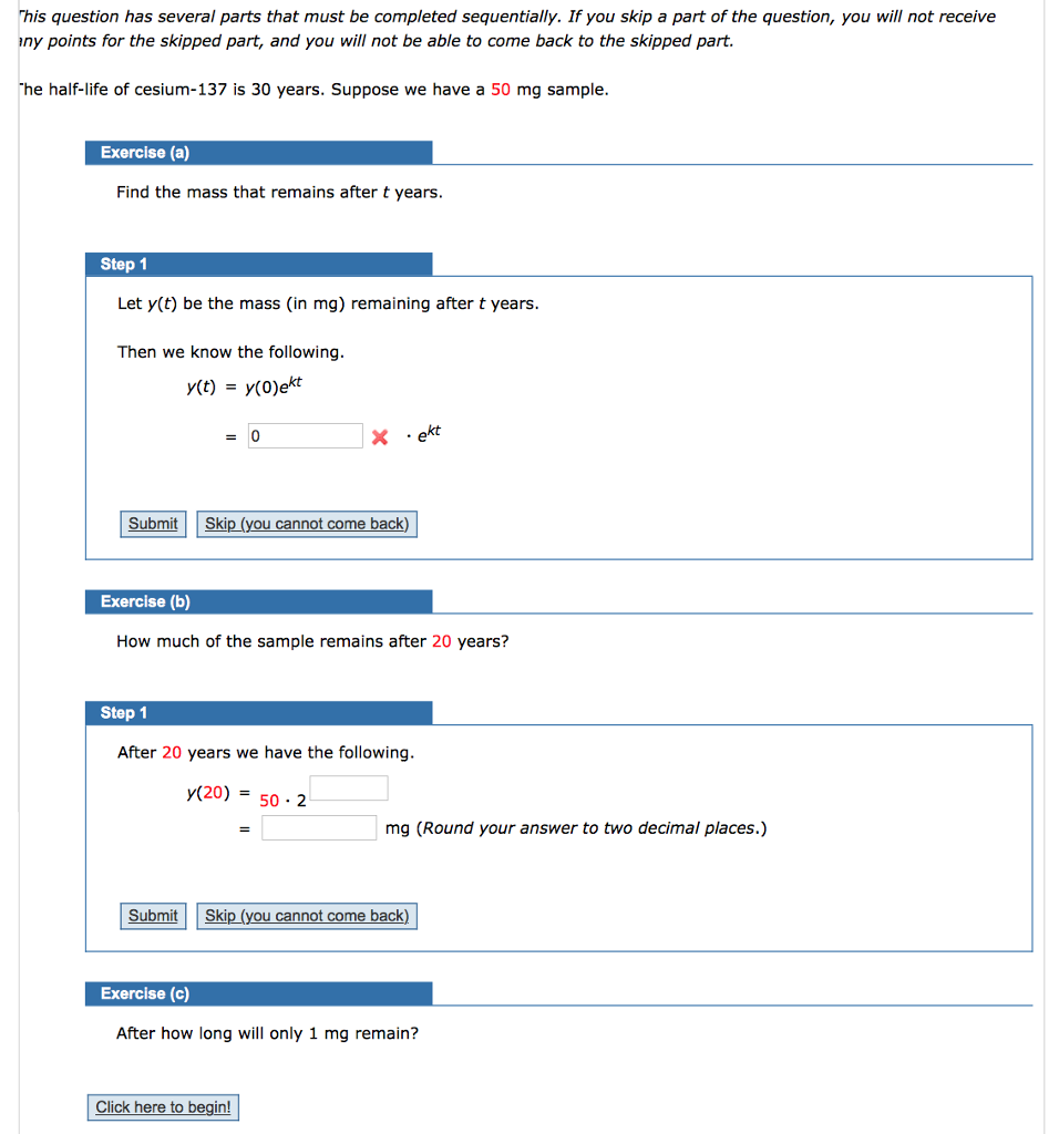 Solved His Question Has Several Parts That Must Be Completed | Chegg.com