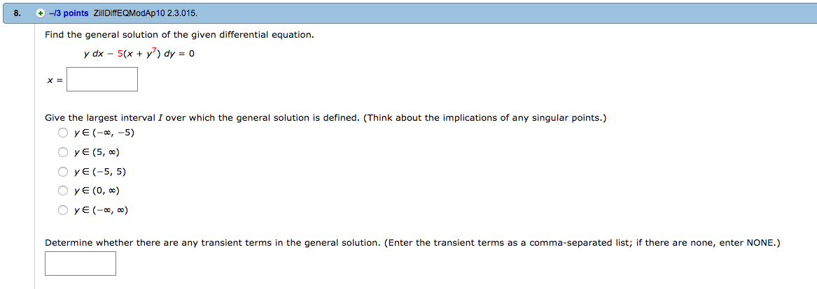 Solved Find the general solution of the given differential | Chegg.com