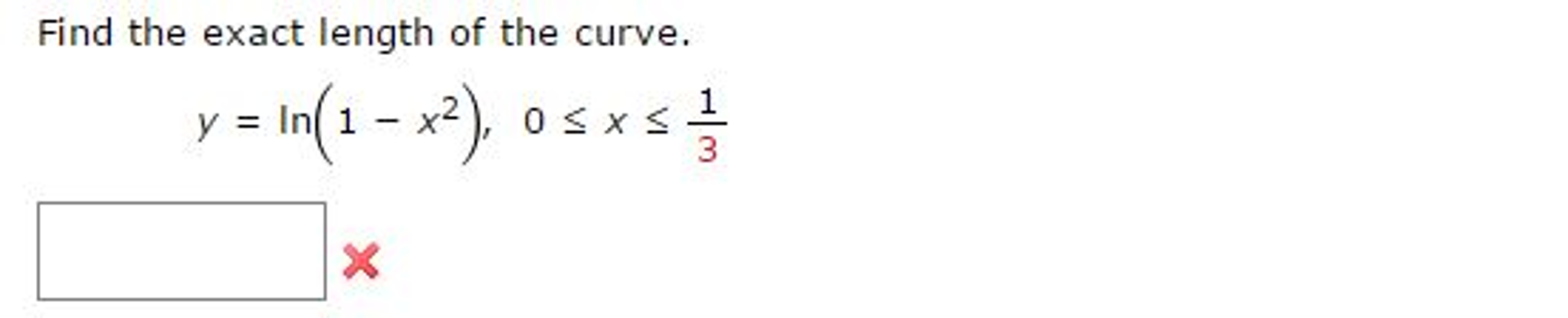 Solved Find The Exact Length Of The Curve Y In 1