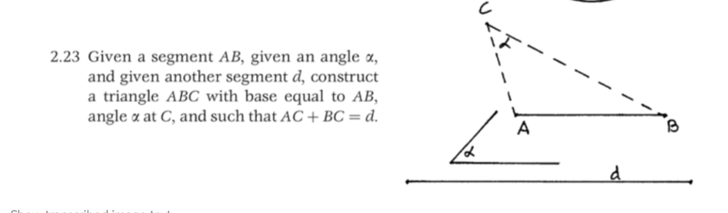 Math Geometry Segment Ab Solved Given a segment AB, given an angle alpha, and given | Chegg.com