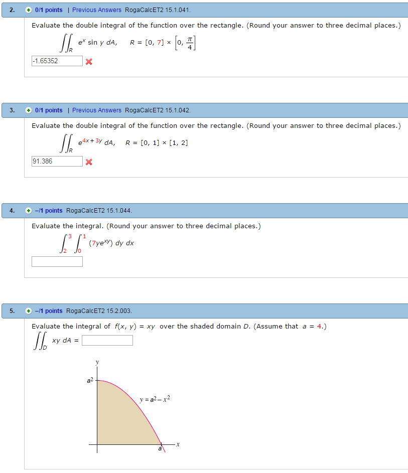 Solved Evaluate The Double Integral Of The Function Over The