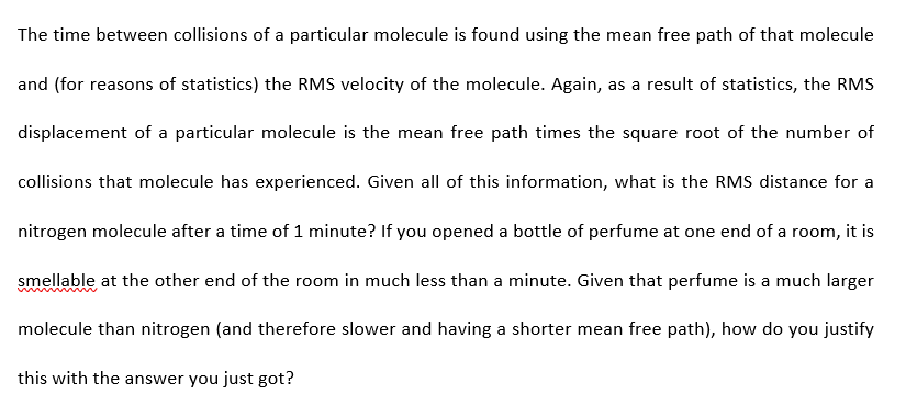 the-time-between-collisions-of-a-particular-molecule-chegg