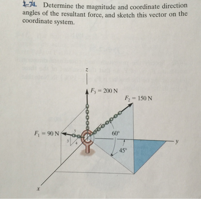 Solved Determine the magnitude and coordinate direction | Chegg.com