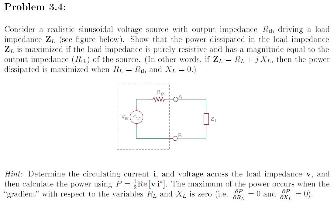 Solved Consider a realistic sinusoidal voltage source with