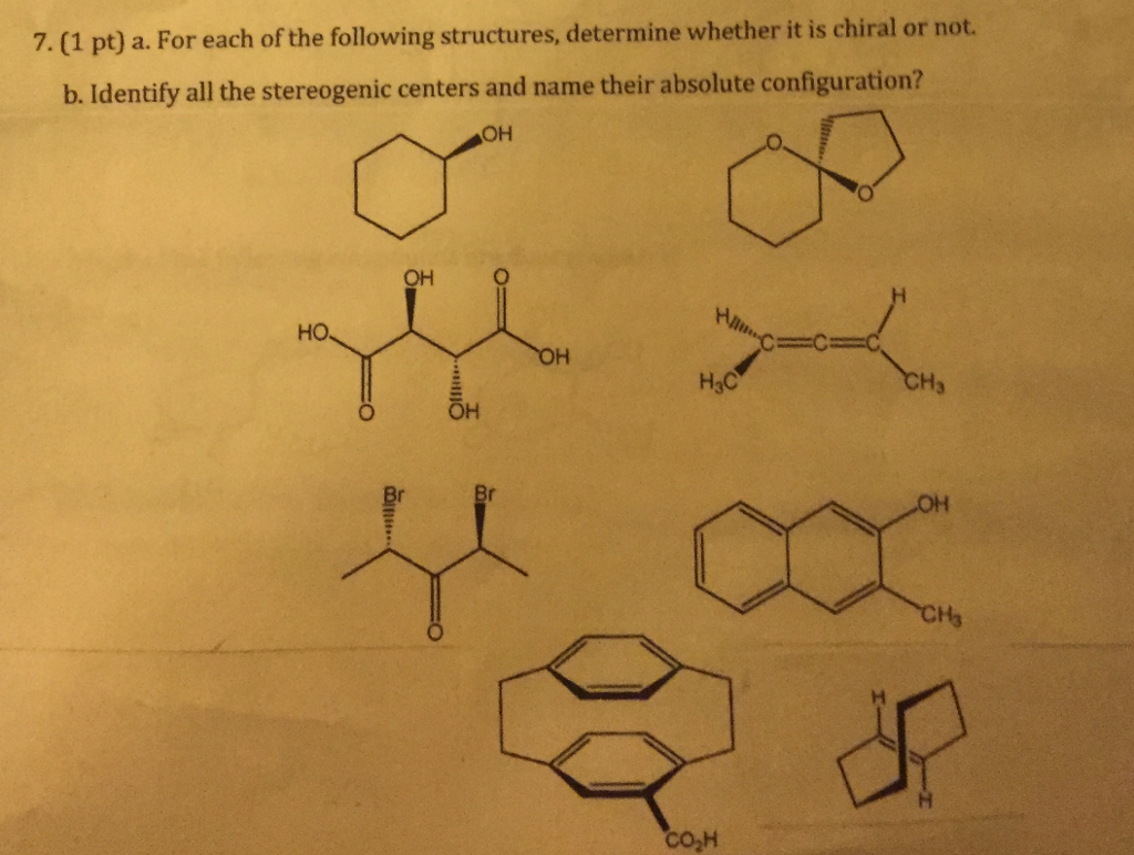 Solved For each of the following structures, determine | Chegg.com