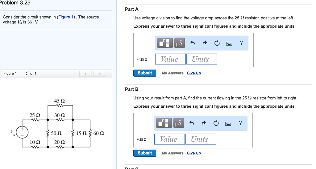 Solved roblem 3.25 Part A Consider the circuit shown in | Chegg.com