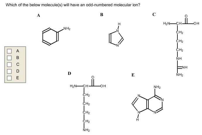 Which of the below molecule(s) will have an odd-nu