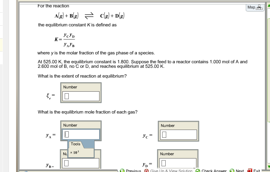 solved-for-the-reaction-the-equilibrium-constant-k-is-chegg