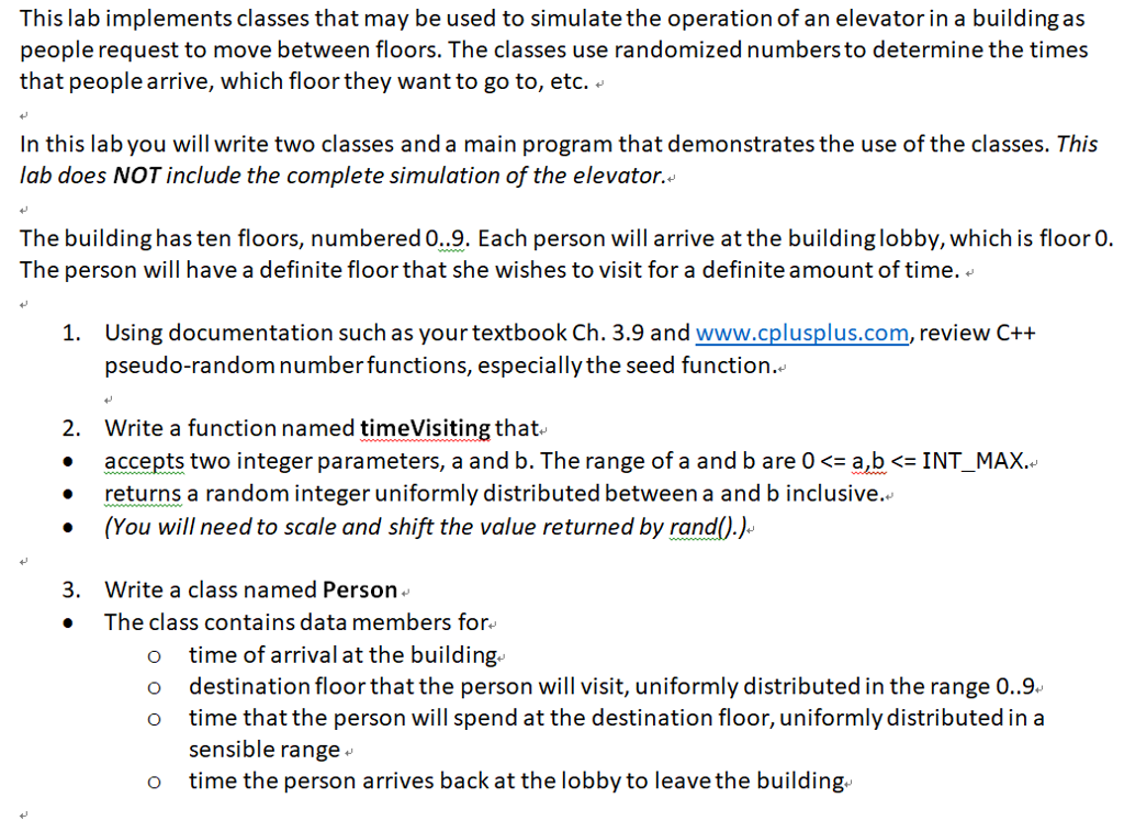 Solved This lab implements classes that may be used to | Chegg.com