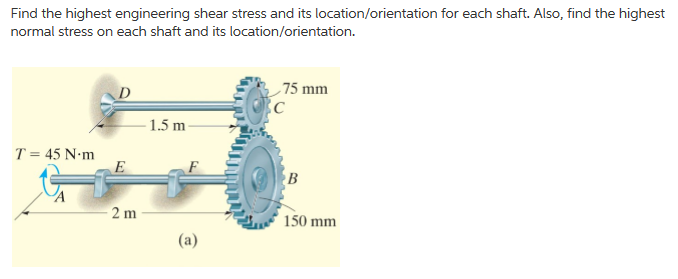 Solved The pressure angle of 25 degrees at the gear teeth. | Chegg.com