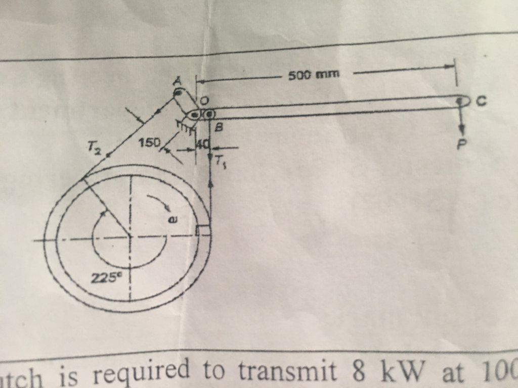 Solved A differential band brake shown in Figure, has an