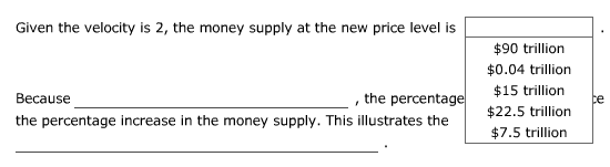 Solved 1. Quantity theory of money Aa Aa The equation of | Chegg.com