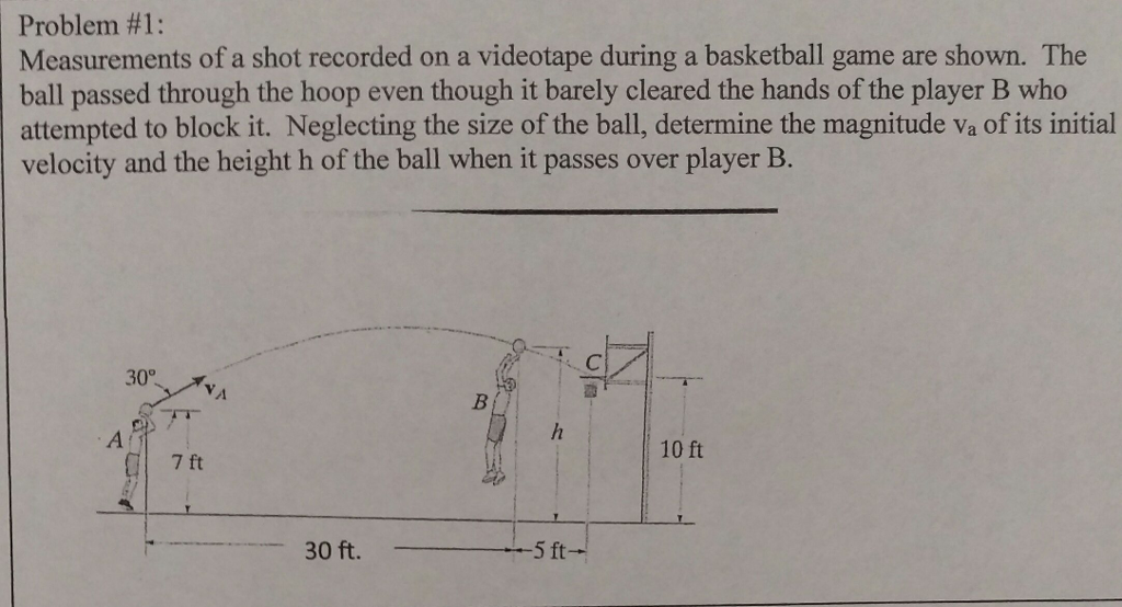 Solved Problem #1: Measurements Of A Shot Recorded On A | Chegg.com