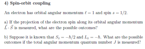 Solved Spin-orbit Coupling An Electron Has Orbital Angular | Chegg.com