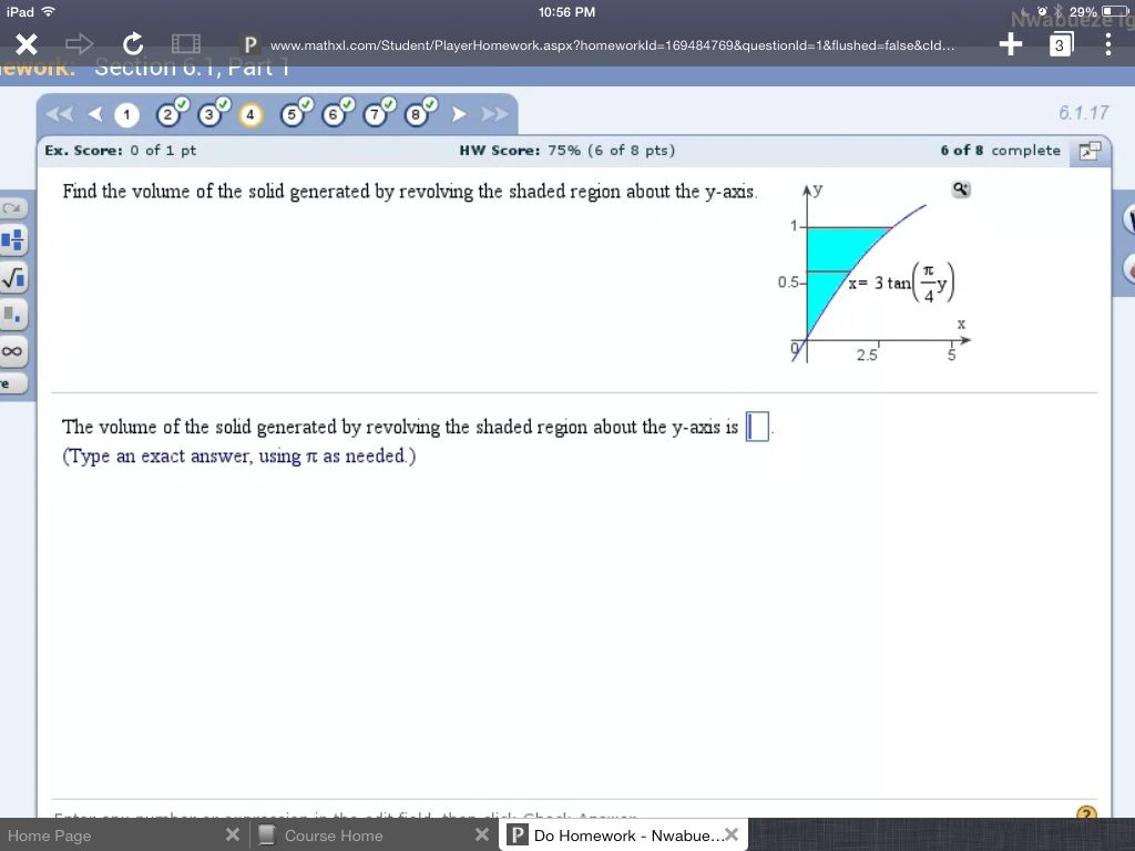 Solved: Find The Volume Of The Solid Generated By Revolvin... | Chegg.com