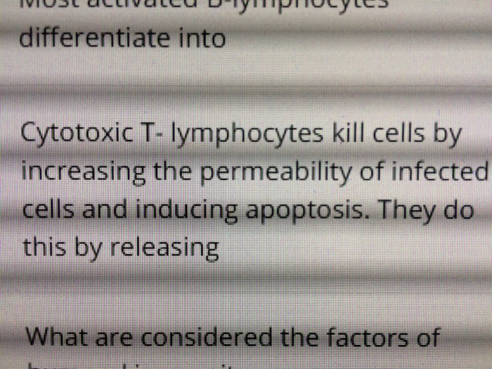 how do cytotoxic t lymphocytes recognize cells to kill