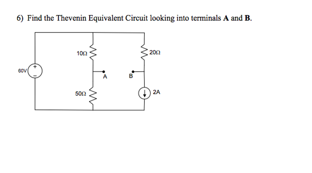 Solved Find The Thevenin Equivalent Circuit Looking Into | Chegg.com