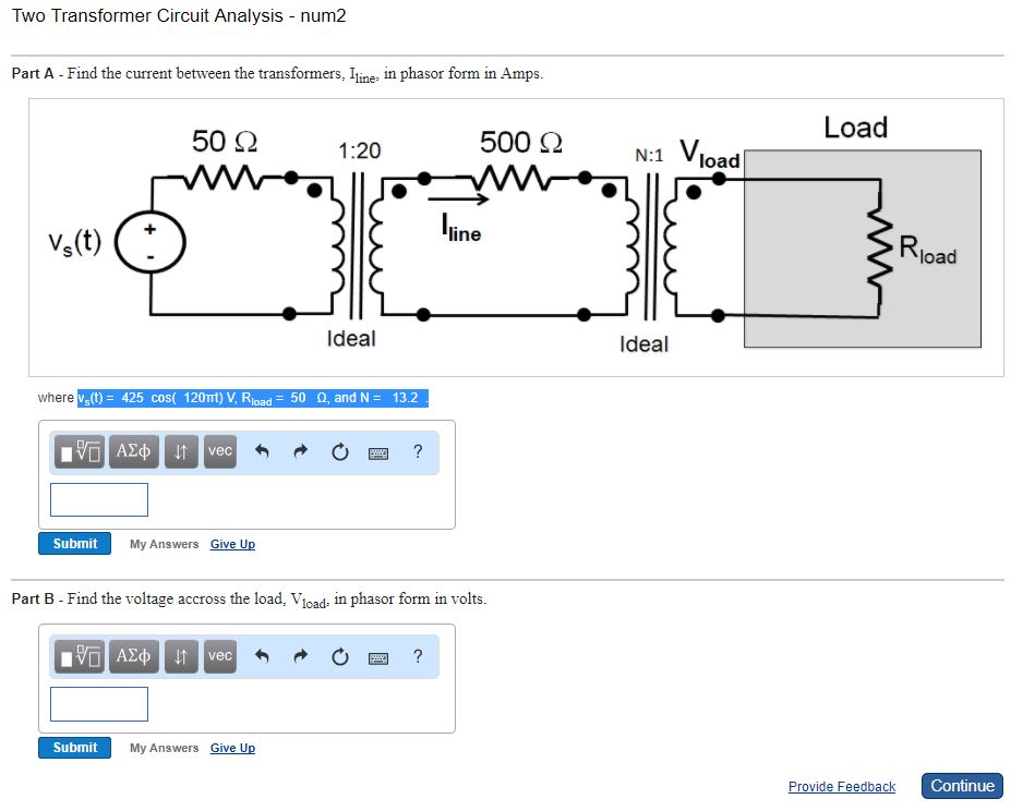 Solved Two Transformer Circuit Analysis num2 Part A Find the