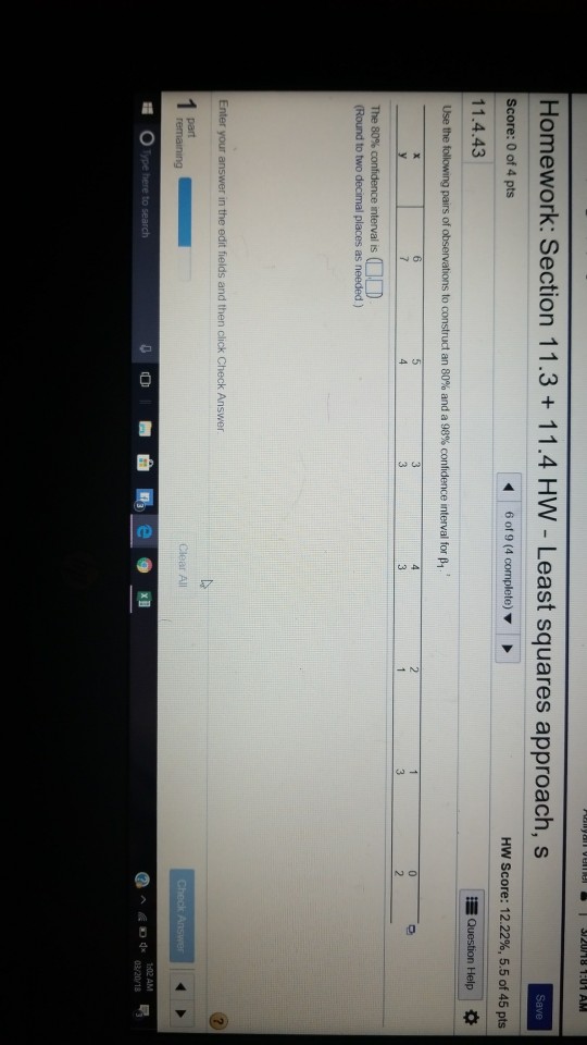 Solved Homework: Section 11.3+ 11.4 HW - Least squares | Chegg.com