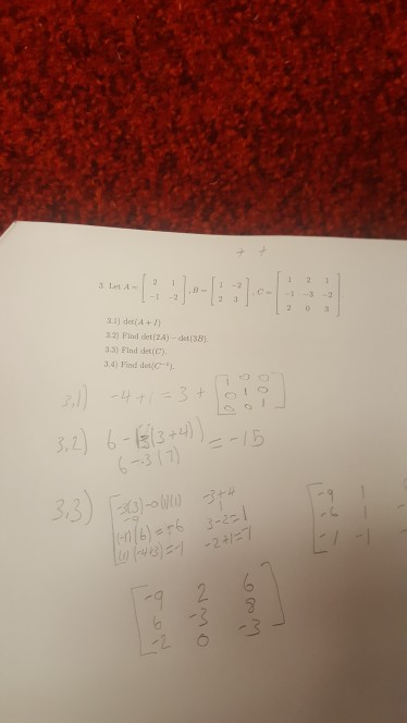 Solved Let A = [2 1 -1 -2], B = [1 -2 2 3], C = [1 2 1 -1 | Chegg.com