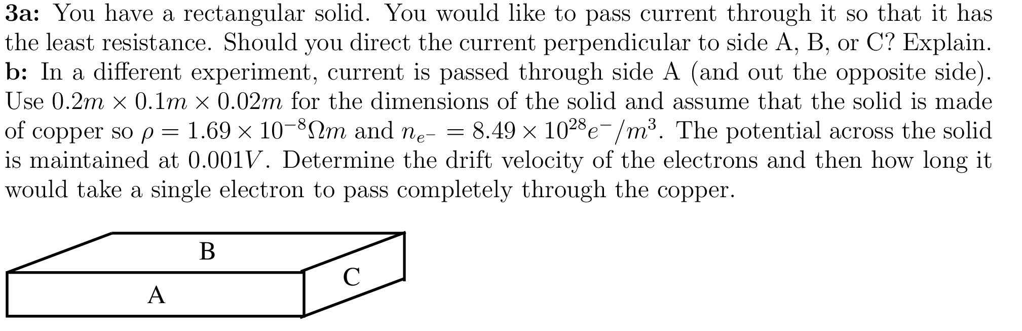 Solved You have a rectangular solid. You would like to pass | Chegg.com