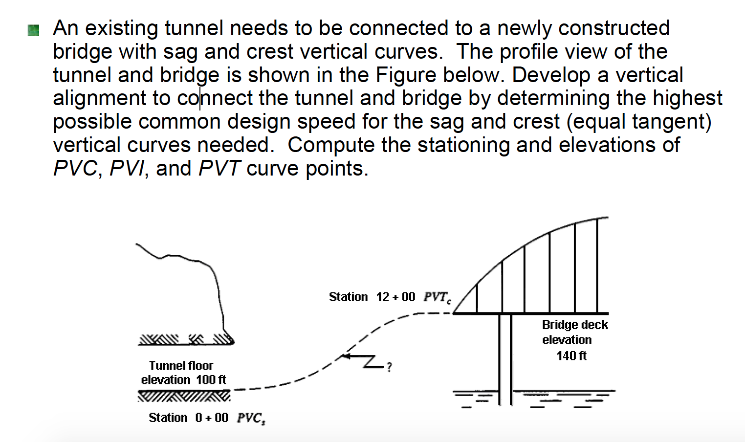 Solved An existing tunnel needs to be connected to a newly