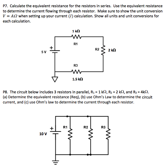 Solved P7 Calculate The Equivalent Resistance For The Chegg